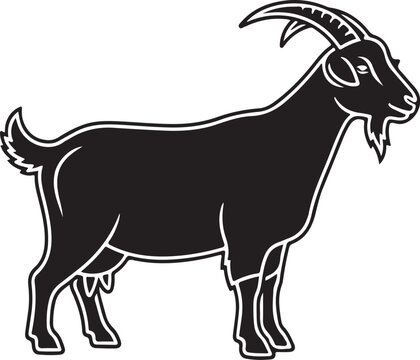 Minimalist Goat Line Art Icon for Eid Al Adha Sacrifice