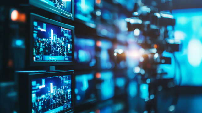 News concept via TV, radio, and online. Bright daylight and clean background create a modern professional style. Theme of media, information, and communication