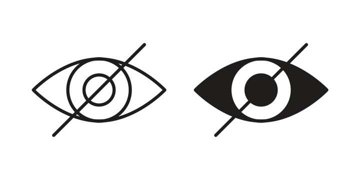 Hide icon design, logo, app, template set. Black icons