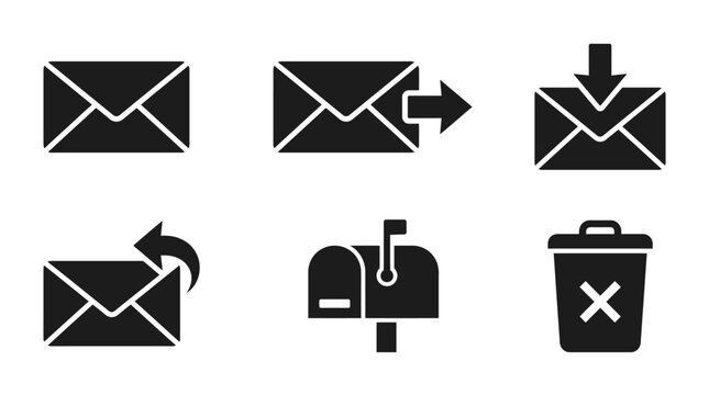 Email icons and mail symbols.