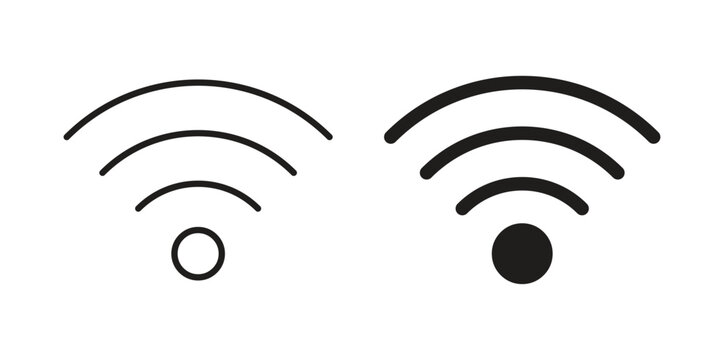 Signals icon design, logo, app, template set. Black icons