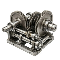 Obraz premium Machinery gears and shafts, close-up