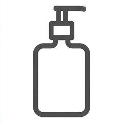 Obraz premium A clean, minimalistic illustration of a pump bottle, ideal for beauty, skincare, or hygiene product branding, Perfect for online stores, labels, or promotional materials,