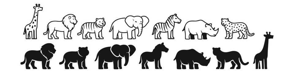 Obraz premium Safari Animals Collection