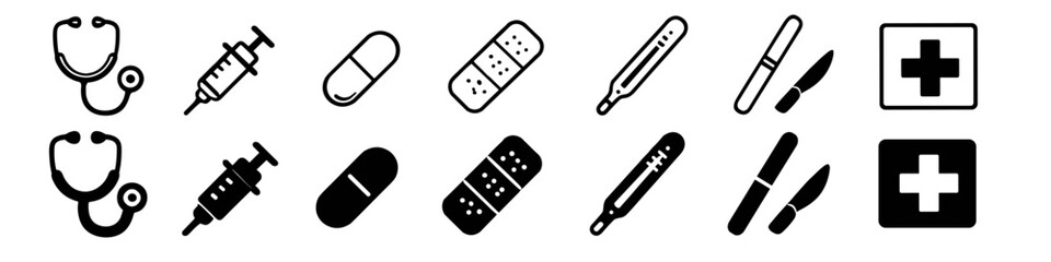 Obraz premium Medical Icons Collection