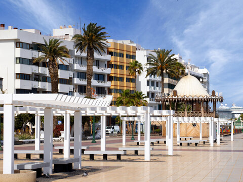 harbor promenade in arrecife lanzarote