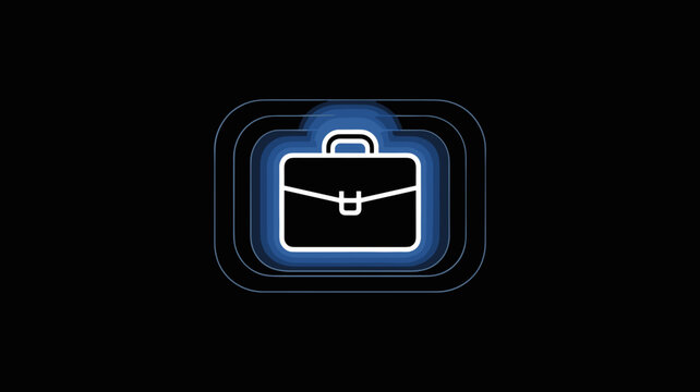 Clean business case with radiating energy lines graphic - for corporate future imagery