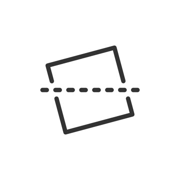 Straighten pixel perfect linear ui icon. Picture and video repair tool. Photo editor. GUI, UX design. Outline isolated user interface element for app and web. Editable stroke. Arial font used