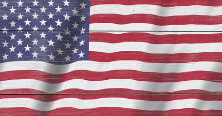 Obraz premium Grunge USA flag background texture