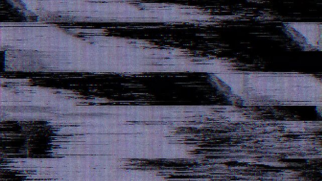 Abstract Digital Glitch Art with CRT Scanlines and Pixelated Data Corruption. Perfect for cyberpunk backgrounds, technology-themed overlays, social media graphics, and modern UI design projects.