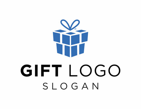 The logo design is about Gift and was created using the Corel Draw 2018 application with a white background.