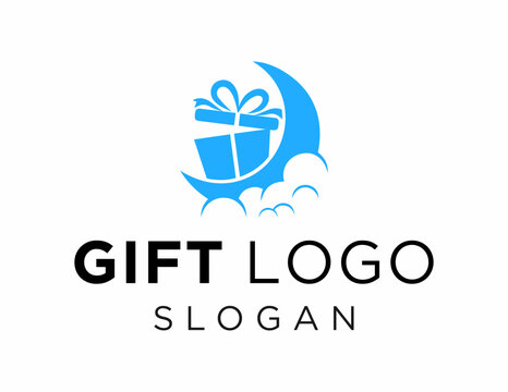 The logo design is about Gift and was created using the Corel Draw 2018 application with a white background.