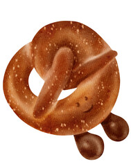 Fototapeta premium Pretzel illustration 