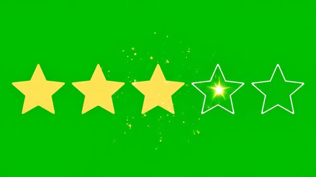 Customer rating review feedback star evaluation score service opinion satisfaction bold vibrant green background low score one star rating review feedback disappointment negative customer opinion