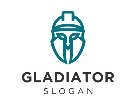 The logo design is about Gladiator and was created using the Corel Draw 2018 application with a white background.