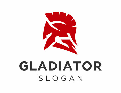 The logo design is about Gladiator and was created using the Corel Draw 2018 application with a white background.