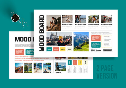 Creative Mood Board Template with Visual Branding Elements