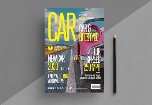 Car Magazine Cover Design Layout