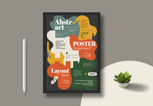 Abstract Poster Template Layout