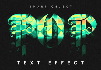 Neon Gradient Text Effect Template