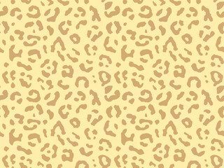 Seamless wild animal fur pattern. Fashionable wild leopard print background. Modern panther animal fabric textile print design. Stylish vector color illustration © prezent