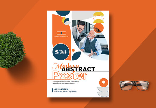 Modern Abstract Shape Poster Design