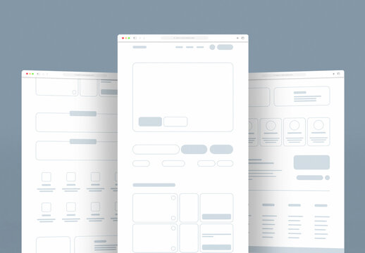 Website Landing Page Wireframe Layout Template User Interface Structure