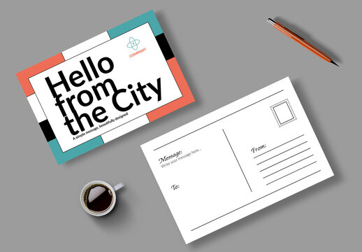 Post Card Template Layout