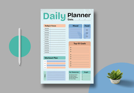 Printable Daily Planner Template Layout