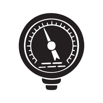 Water meter gauge silhouette vector illustration