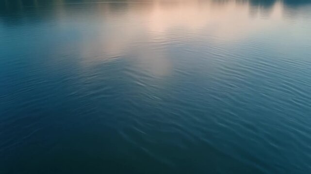 Calm Lake Surface Morning Reflection