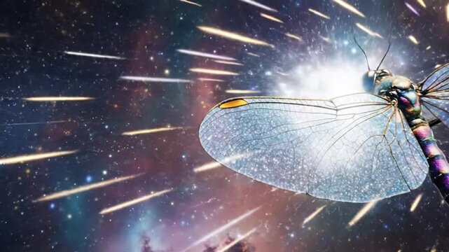 Dragonflys Cosmic Flight - A Journey Through Space and Time.