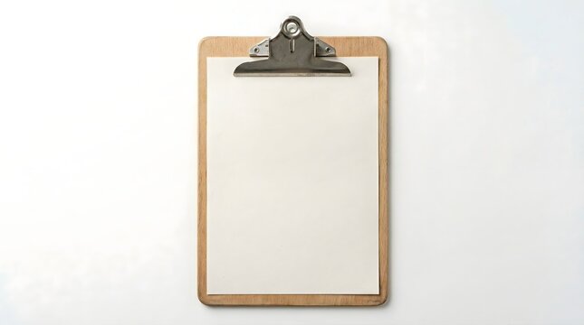 A clipboard with a blank sheet of paper, ready for your message