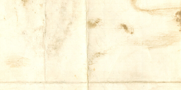 Antique Paper Texture Background with Water Stains and Fold Marks for Historical Document Mockups
