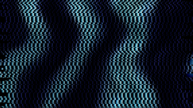 Abstract blue and black pixelated pattern