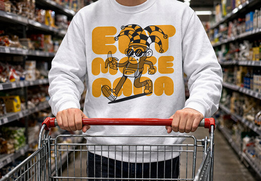 Thick Casual Sweatshirt Mockup