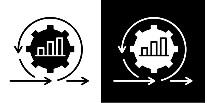 Agile Framework  Icon Set White Glyph Style Collection 
