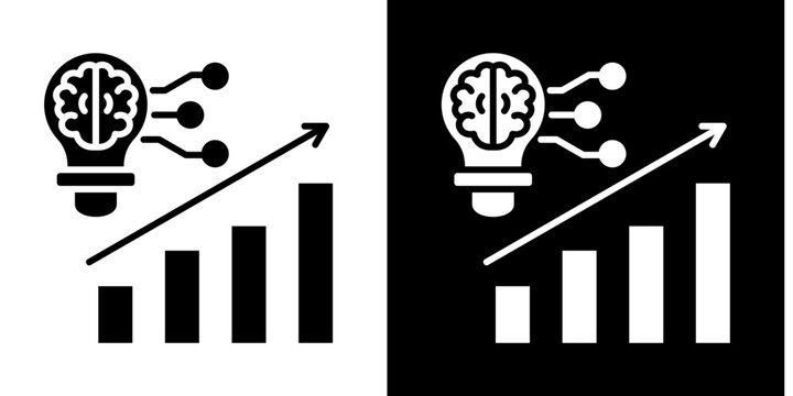 Business Intelligence  Icon Set White Glyph Style Collection 
