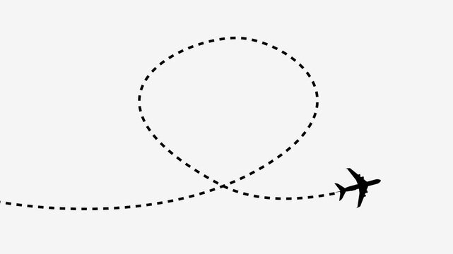Airplane Trail: Capturing the essence of aviation, this illustration depicts an airplane tracing a dotted line in the sky. It's a visual metaphor for the journeys, destinations.