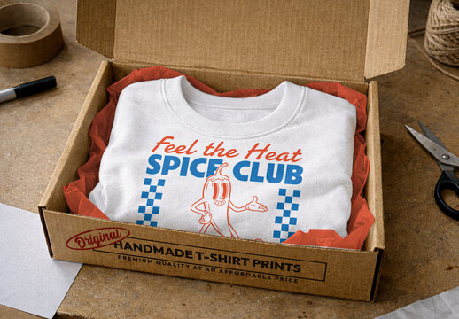 T-shirt Packaging Mockup