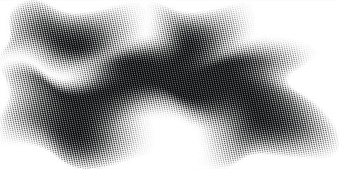 Dot grid pattern vector illustration. Simple black white point background with small and large polka dots. Abstract futuristic dotted mesh with gradient effect © Rosi