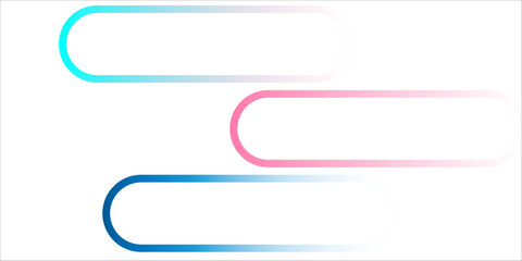 Fototapeta premium Neon frame collection with colorful glowing borders. Professional set of futuristic oval buttons and bright electric shapes for game interface and modern web design.Vector illustration