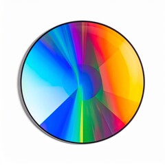 Obraz premium Radiant Circular Abstract with Rainbow Spectrum Colors on White Background