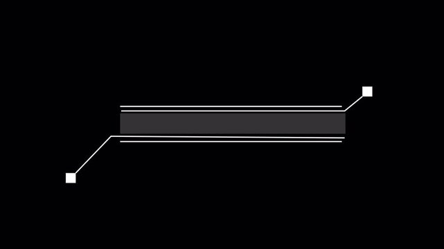 Call out animation on transparent  background 4k,  Hud callout rectangle text box 