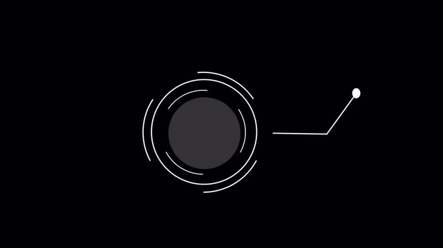 call out text futuristic modern  with circle line 4k in transparent background HUD call out elements pack animation