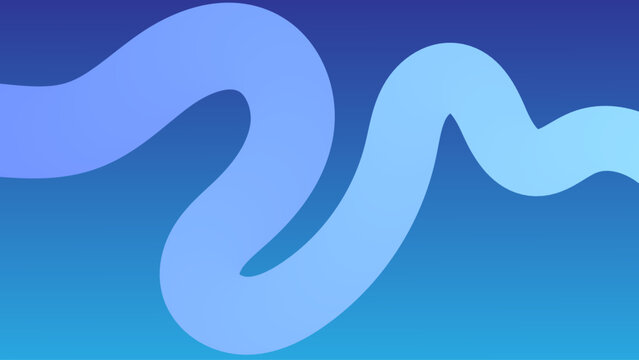 Abstract Blue Gradient Wave with Smooth Fluid Curve, Minimal Modern Background Design