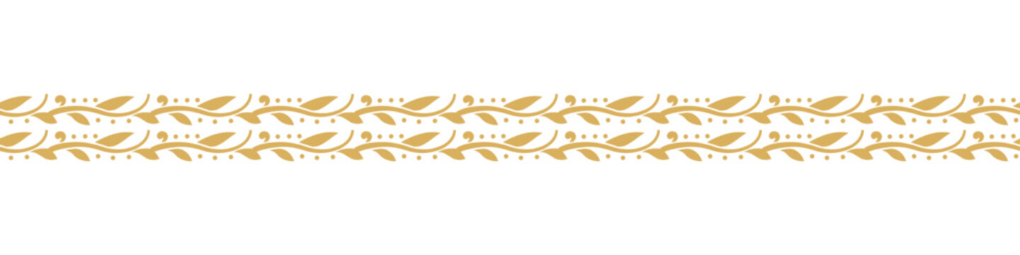 Gold ethnic border ornament. Geometric ethnic oriental seamless pattern. Stripe vector illustration. Native American Mexican African Indian tribal. Design border, textile, fabric, clothing, carpet.