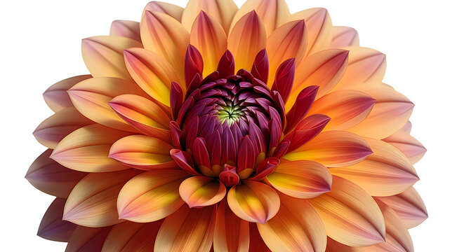 Stunning orange dahlia bloom a close up of floral beauty and intricate detail