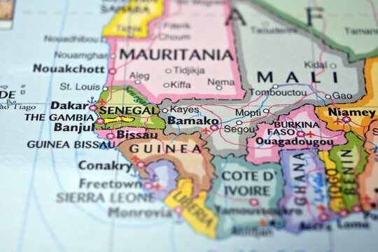 Bamako Mali Close Up Bokeh World Map Macro Defocused Geographic Image
