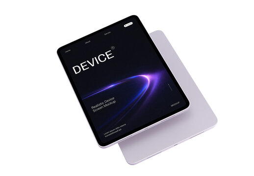 Tablet Mockup on White Background